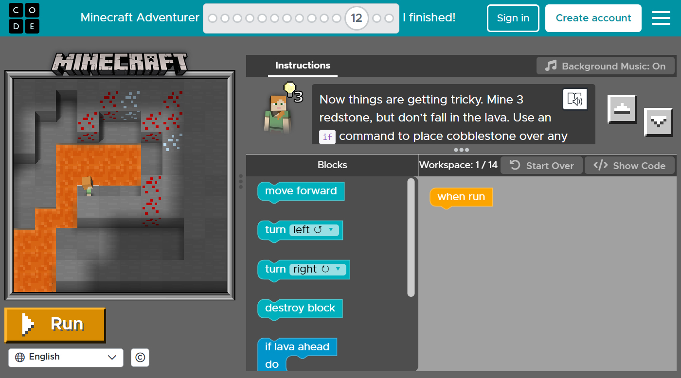 Minecraft Adventurer 12