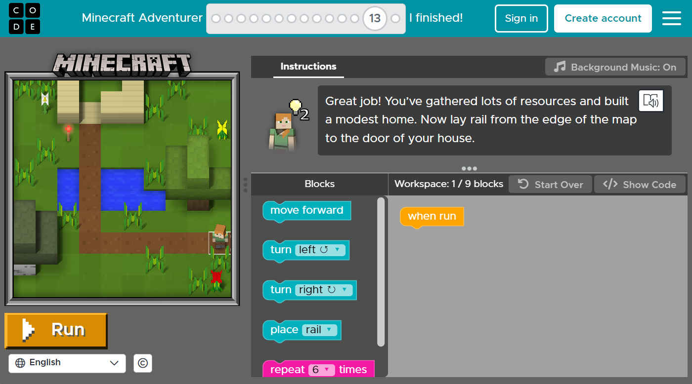 Minecraft Adventurer 13